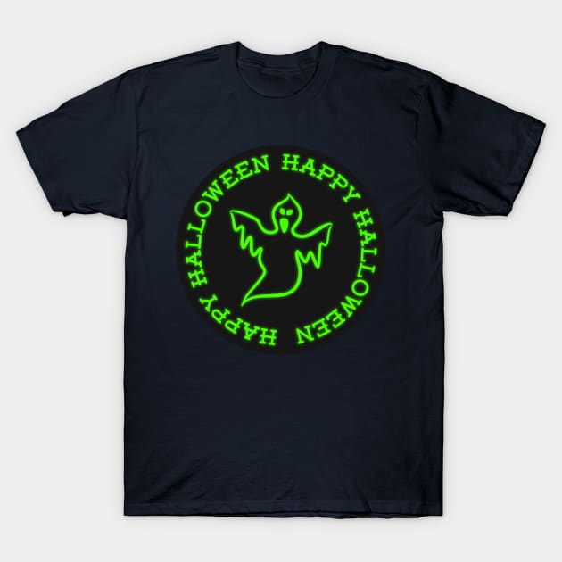 Happy Halloween Spooky Ghost T-Shirt by superdupertees